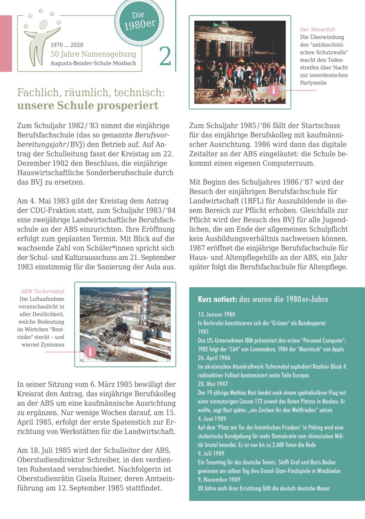 Auf dem Bild wird ein Artikel gezeigt welcher über das Thema: Unsere Wünsche werden wahr: Fachlich, räumlich, technisch: unsere Schule prosperiert.