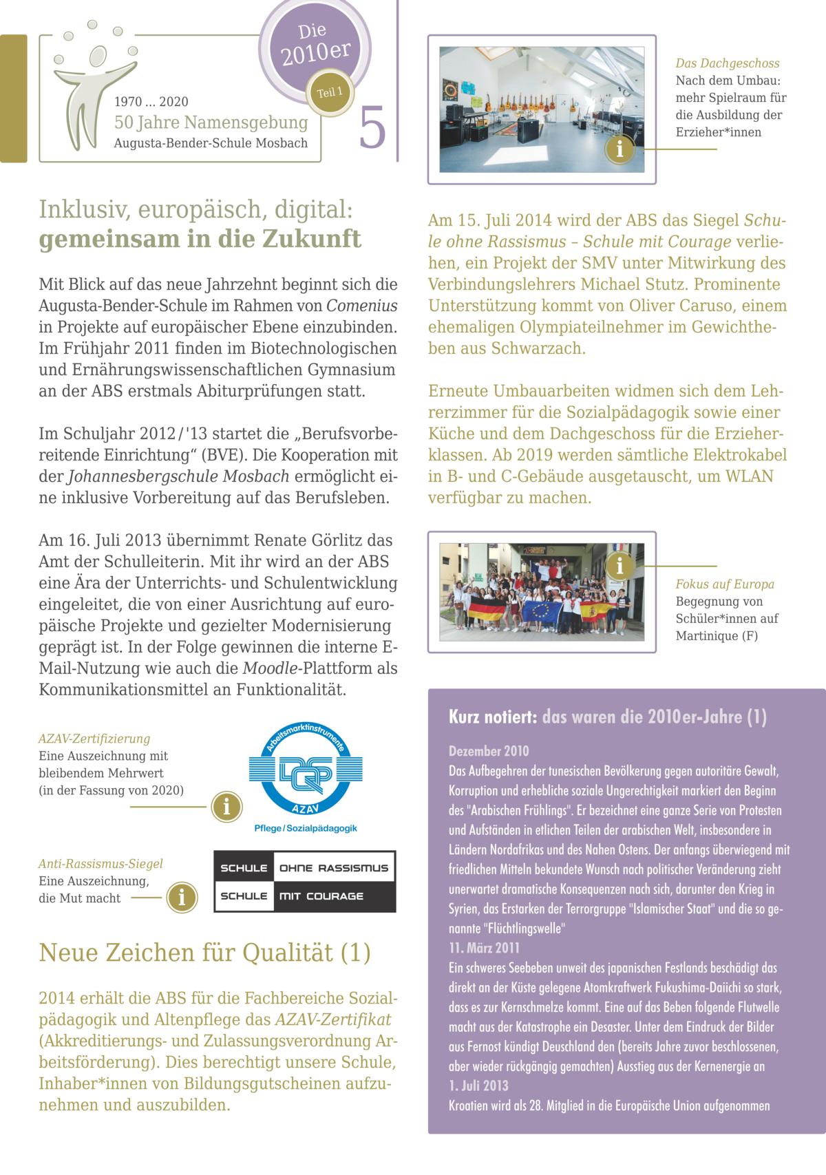 Auf dem Bild wird ein Artikel gezeigt welcher über das Thema: Inklusiv, europäisch, digital: gemeinsam in die Zukunft. 